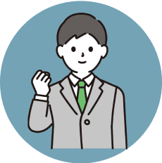ガッツポーズをする男性のイラスト画像