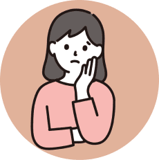 悩む女性のイラスト画像